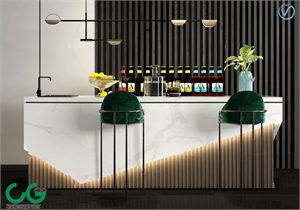 Modern bar bar chair combination 3d model